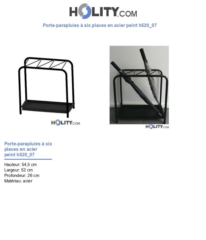 Porte-parapluies à six places en acier peint h520_07