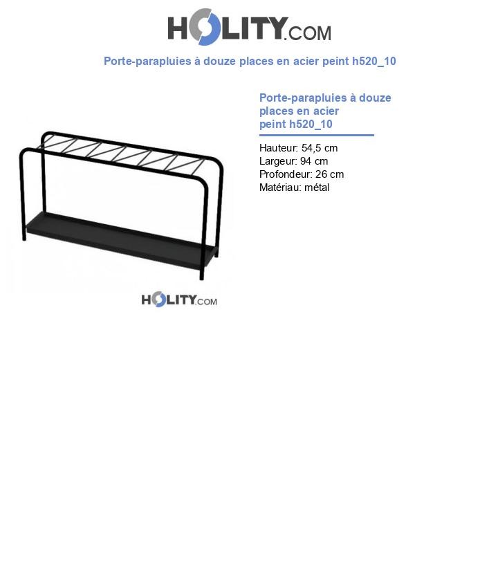 Porte-parapluies à douze places en acier peint h520_10