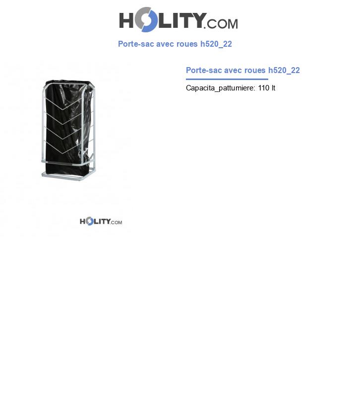 Porte-sac avec roues h520_22