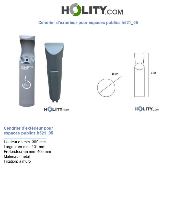 Cendrier d’extérieur pour espaces publics h521_05