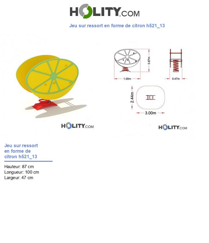 Jeu sur ressort en forme de citron h521_13