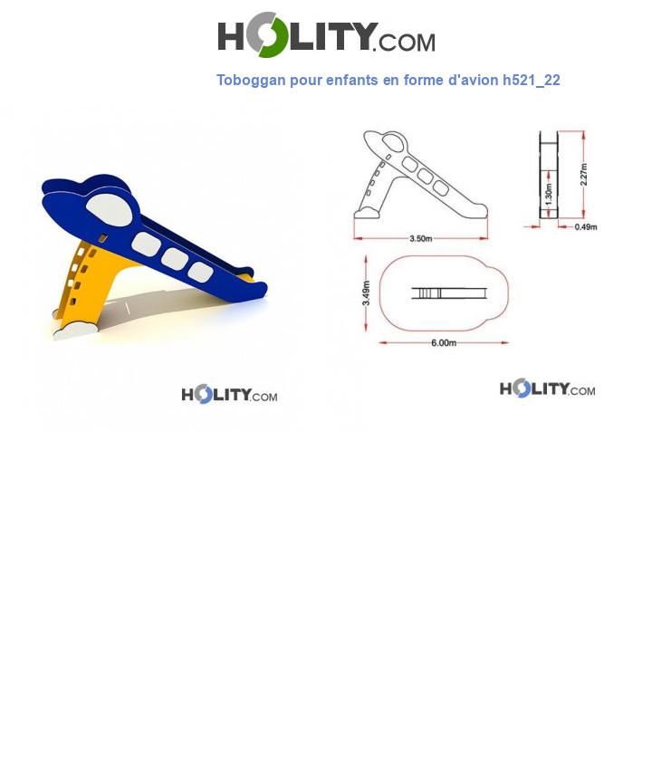 Toboggan pour enfants en forme d'avion h521_22
