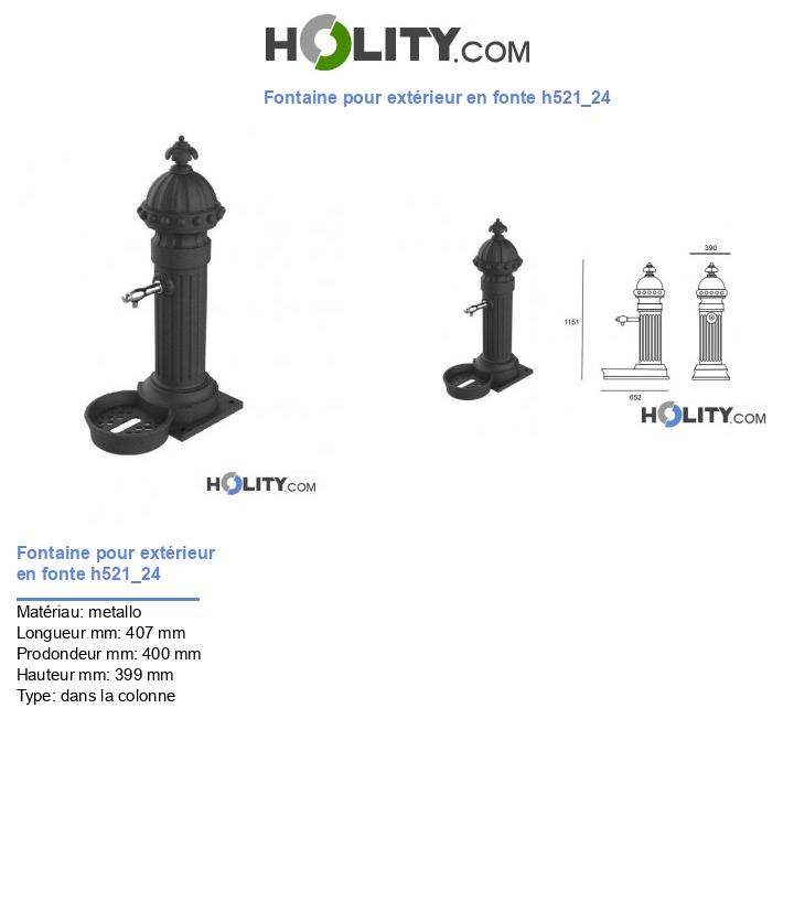 Fontaine pour extérieur en fonte h521_24