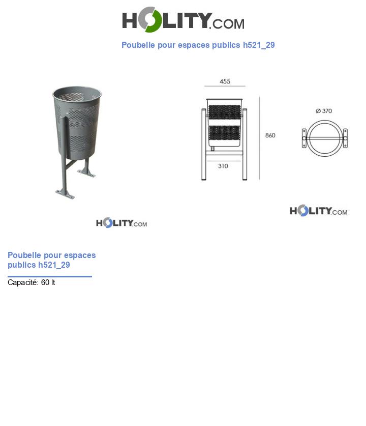 Poubelle pour espaces publics h521_29