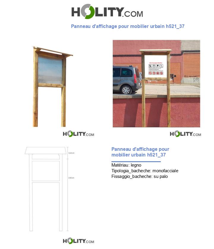Panneau d'affichage pour mobilier urbain h521_37