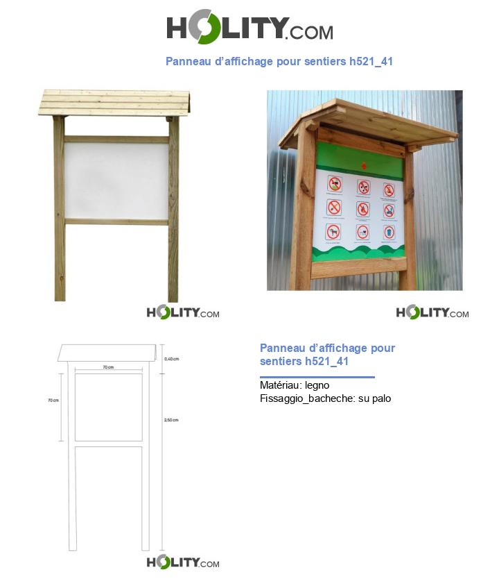 Panneau d’affichage pour sentiers h521_41