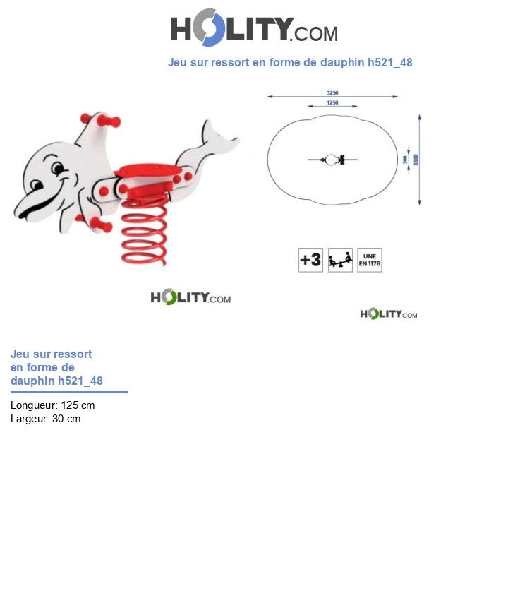 Jeu sur ressort en forme de dauphin h521_48