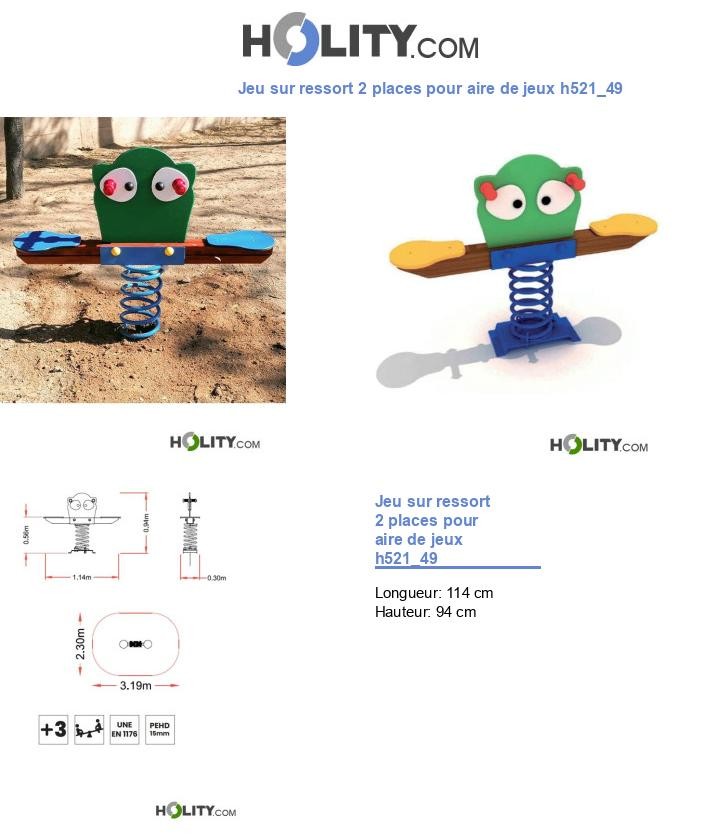 Jeu sur ressort 2 places pour aire de jeux h521_49