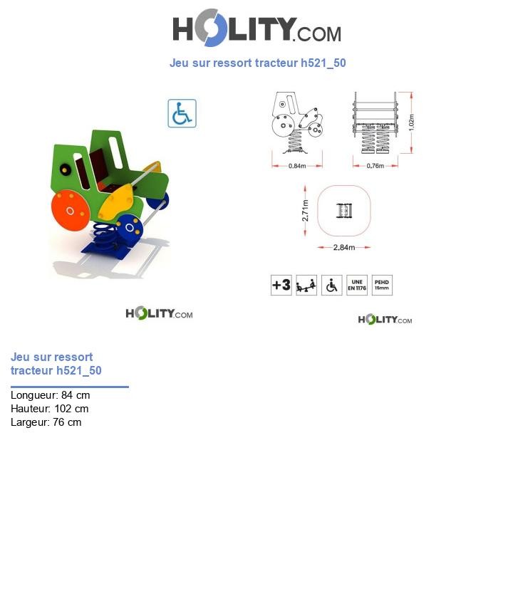 Jeu sur ressort tracteur h521_50