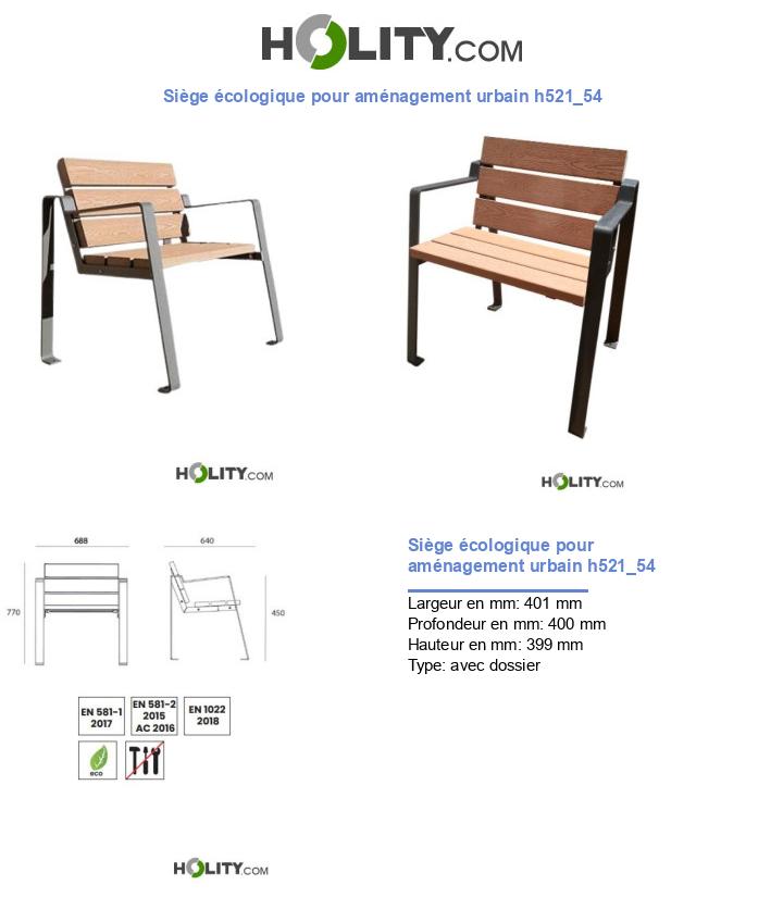 Siège écologique pour aménagement urbain h521_54