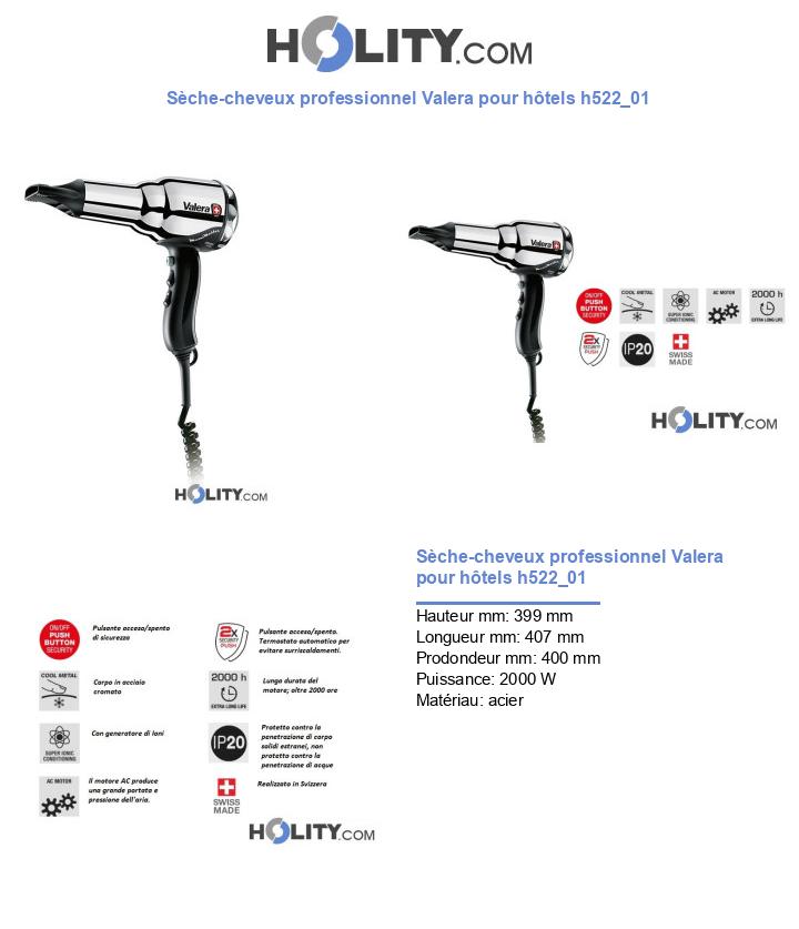 Sèche-cheveux professionnel Valera pour hôtels h522_01