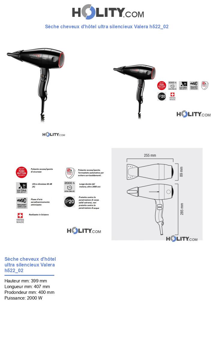 Sèche cheveux d'hôtel ultra silencieux Valera h522_02