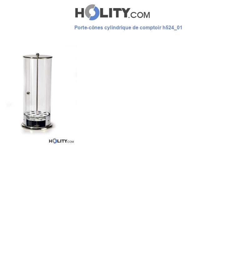 Porte-cônes cylindrique de comptoir h524_01