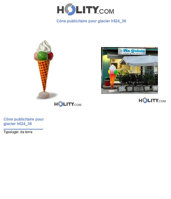 Cône publicitaire pour glacier h524_36