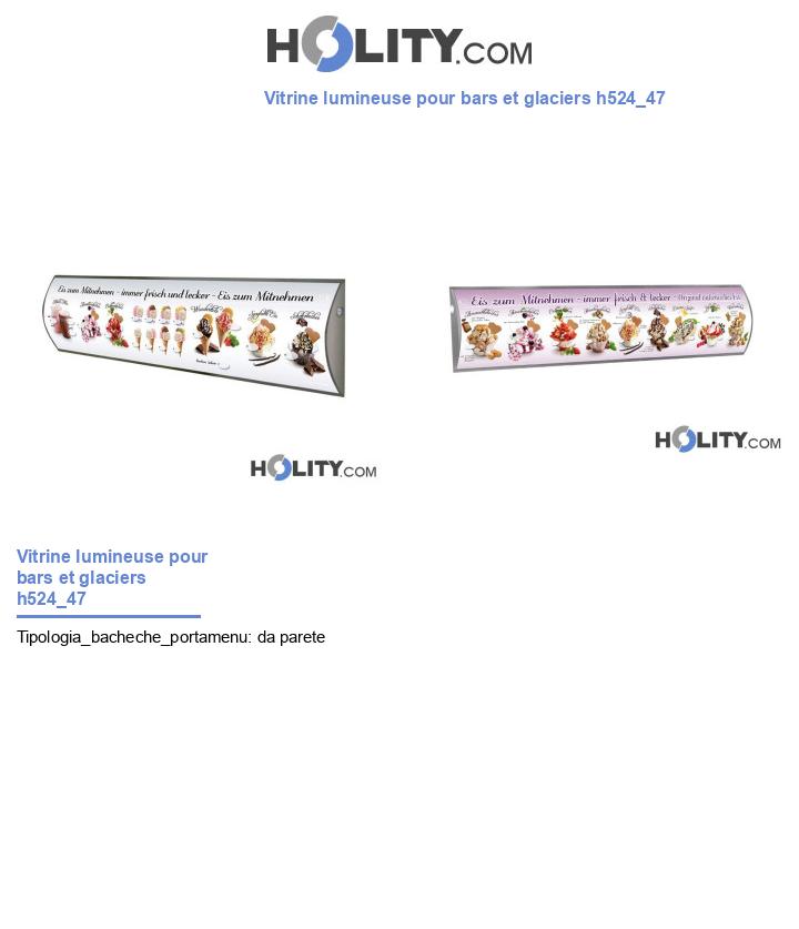Vitrine lumineuse pour bars et glaciers h524_47