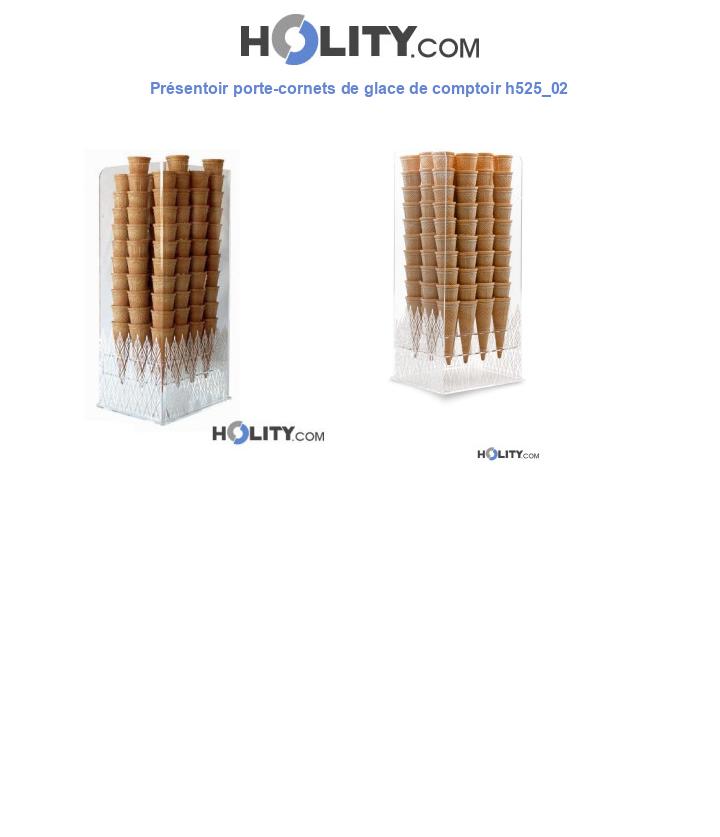 Présentoir porte-cornets de glace de comptoir h525_02