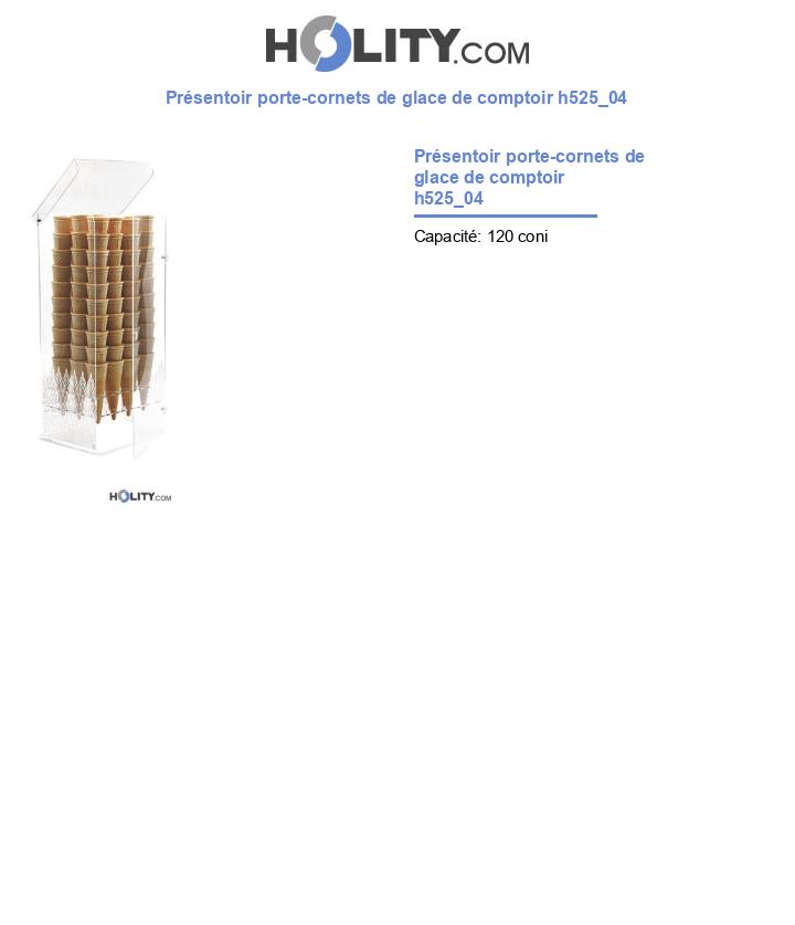 Présentoir porte-cornets de glace de comptoir h525_04