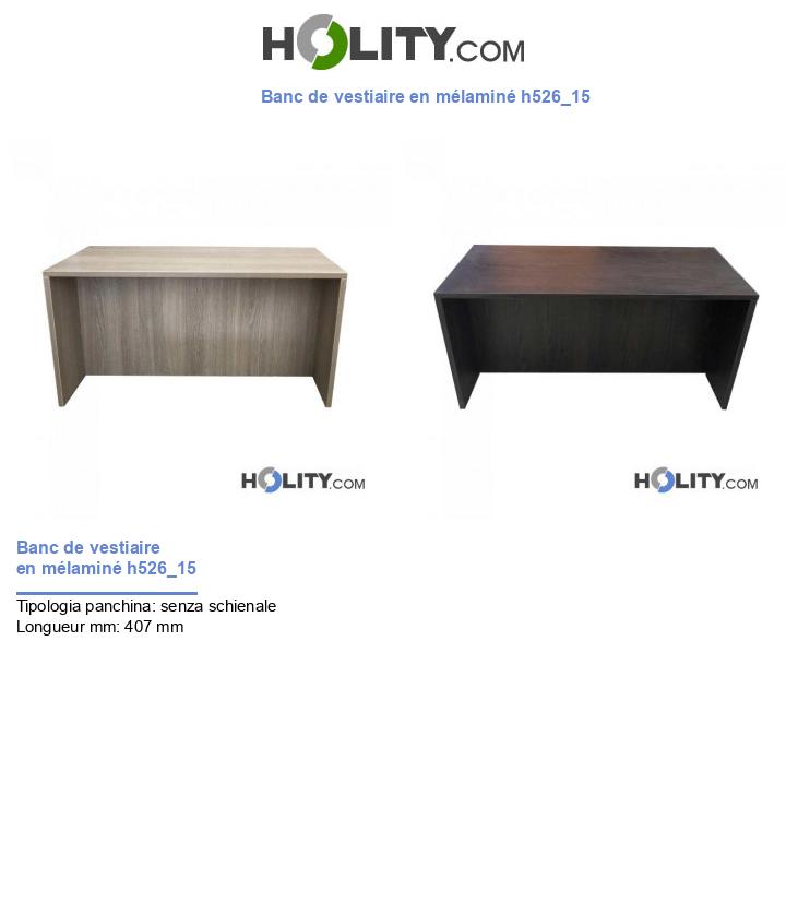 Banc de vestiaire en mélaminé h526_15