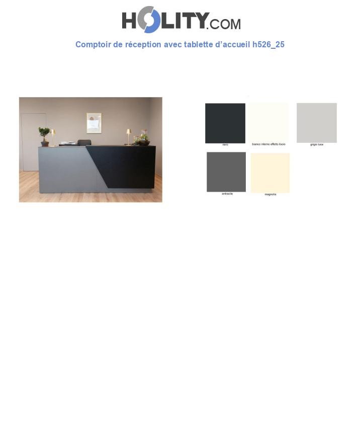 Comptoir de réception avec tablette d’accueil h526_25