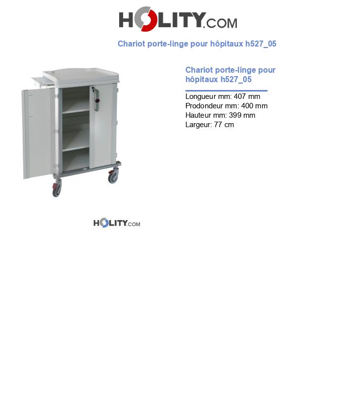 Chariot porte-linge pour hôpitaux h527_05
