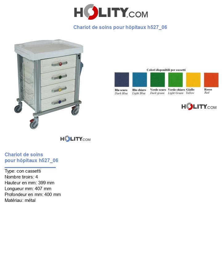 Chariot de soins pour hôpitaux h527_06