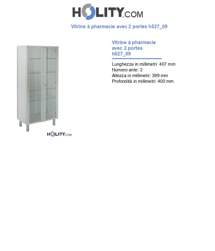 Vitrine à pharmacie avec 2 portes h527_09