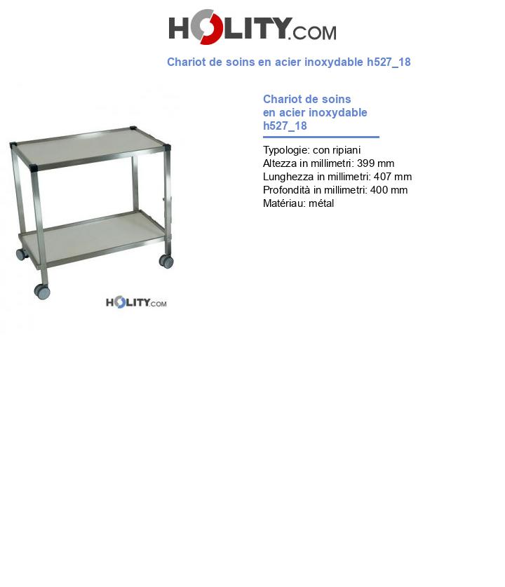 Chariot de soins en acier inoxydable h527_18