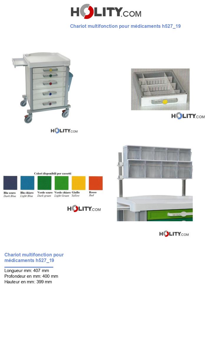 Chariot multifonction pour médicaments h527_19