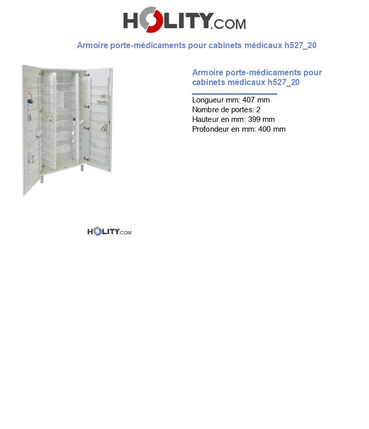 Armoire porte-médicaments pour cabinets médicaux h527_20