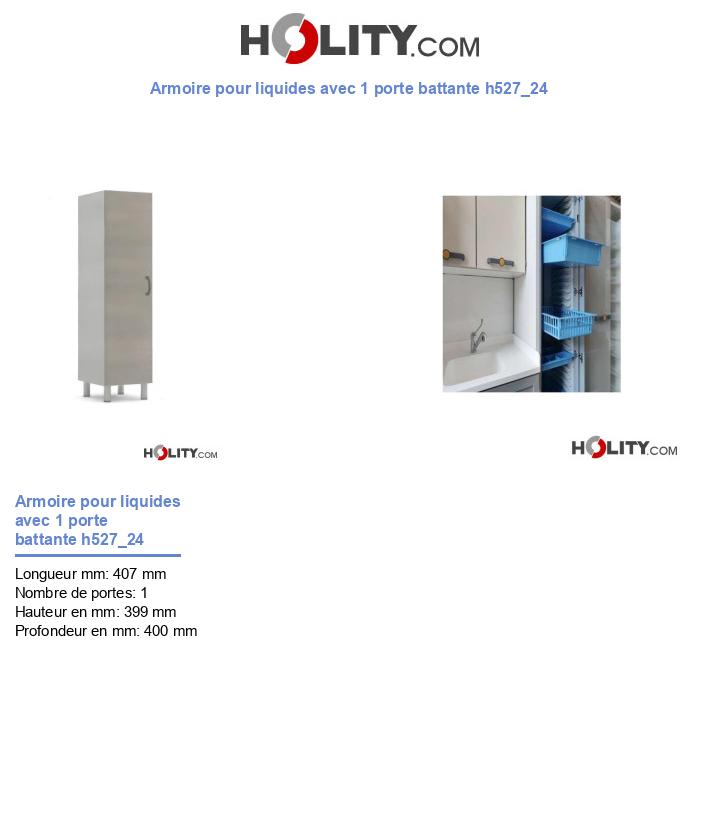 Armoire pour liquides avec 1 porte battante h527_24