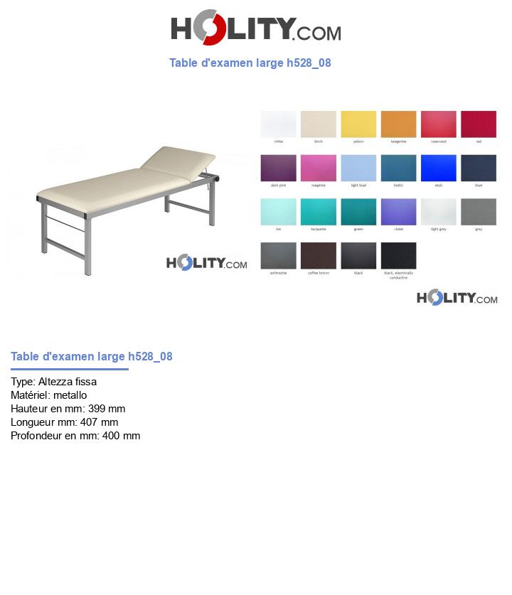 Table d'examen large h528_08