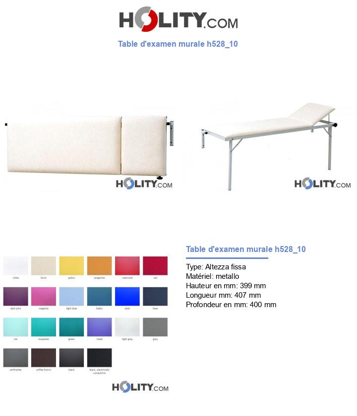 Table d'examen murale h528_10