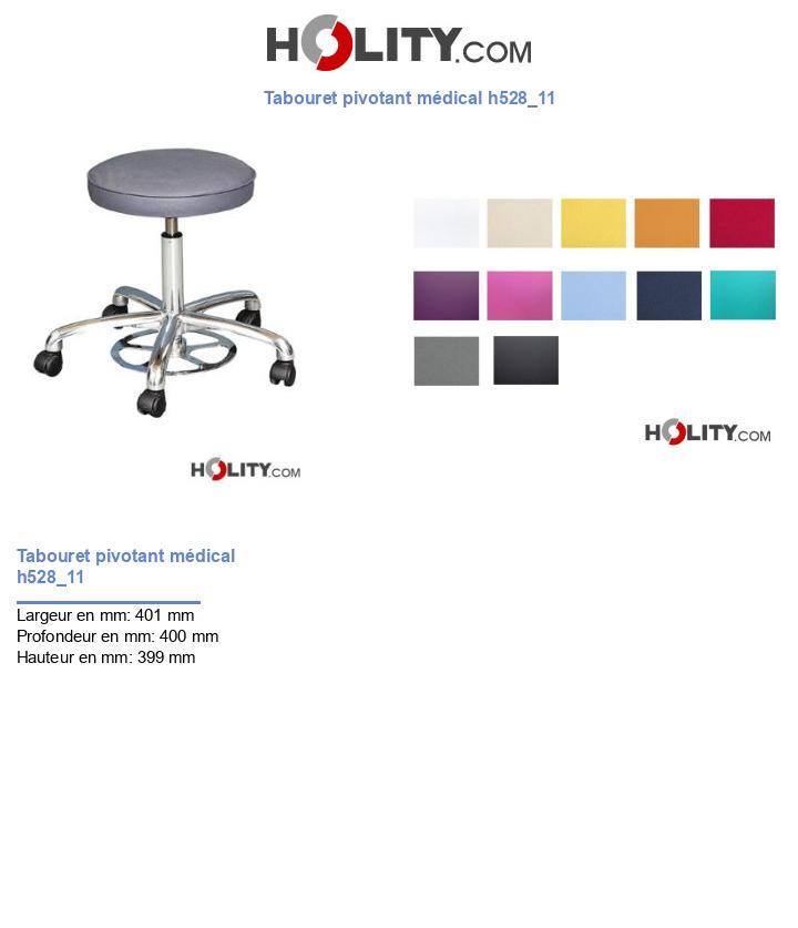 Tabouret pivotant médical h528_11