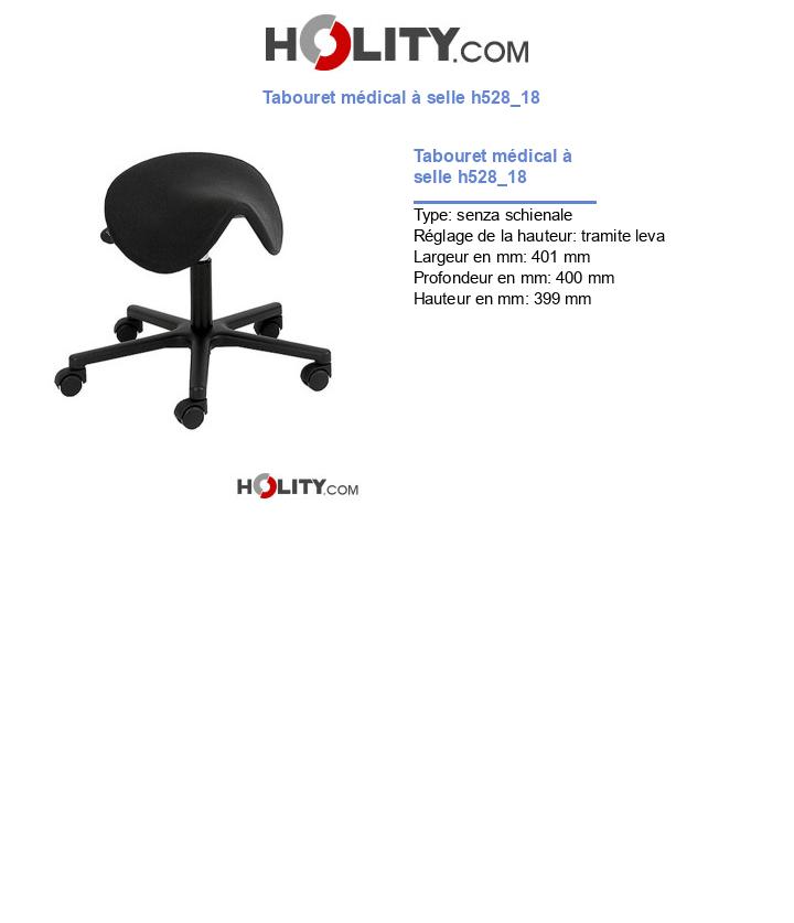 Tabouret médical à selle h528_18