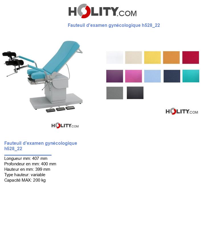 Fauteuil d'examen gynécologique h528_22