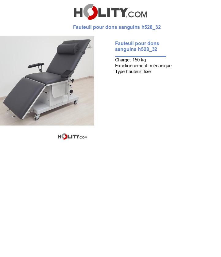 Fauteuil pour dons sanguins h528_32