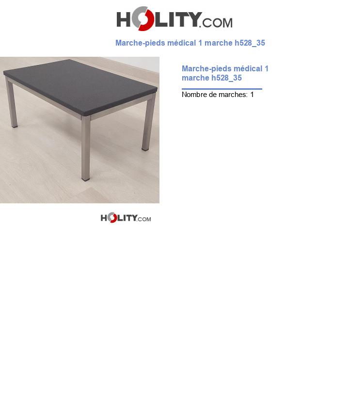 Marche-pieds médical 1 marche h528_35