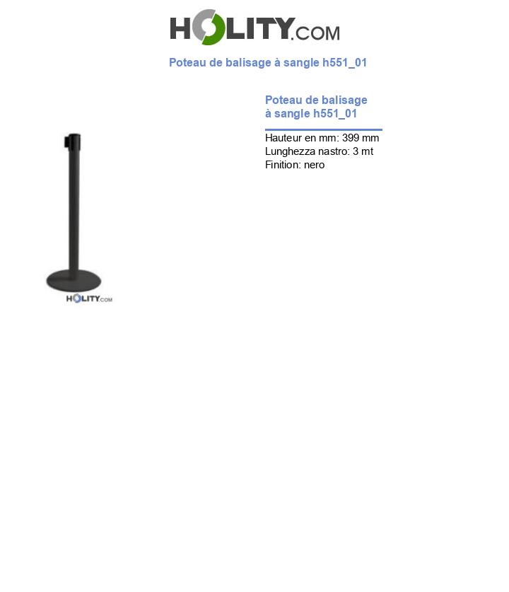 Poteau de balisage à sangle h551_01