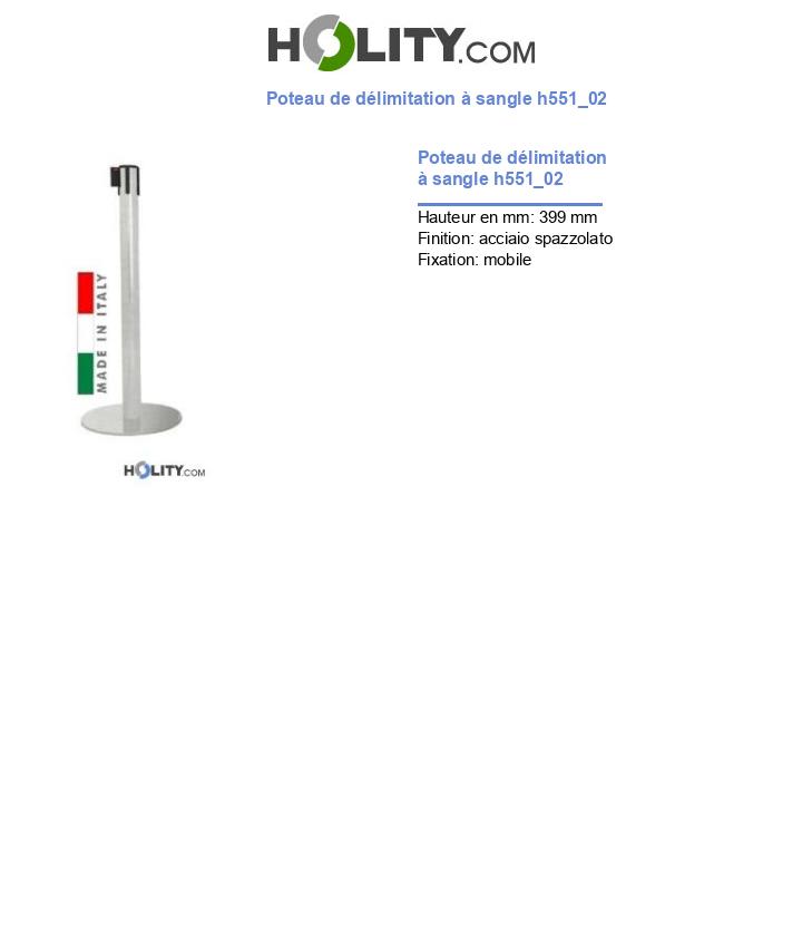 Poteau de délimitation à sangle h551_02