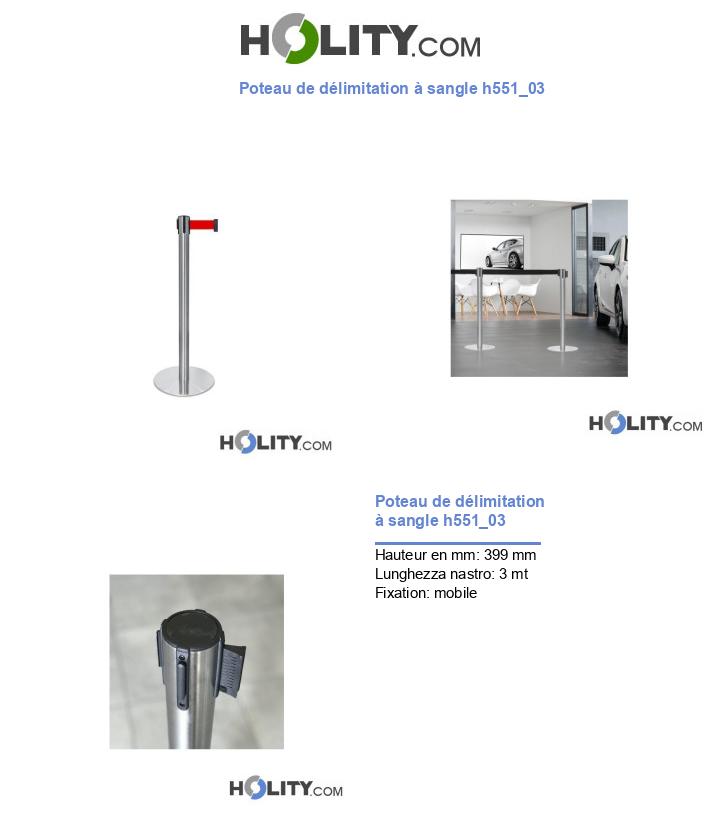 Poteau de délimitation à sangle h551_03