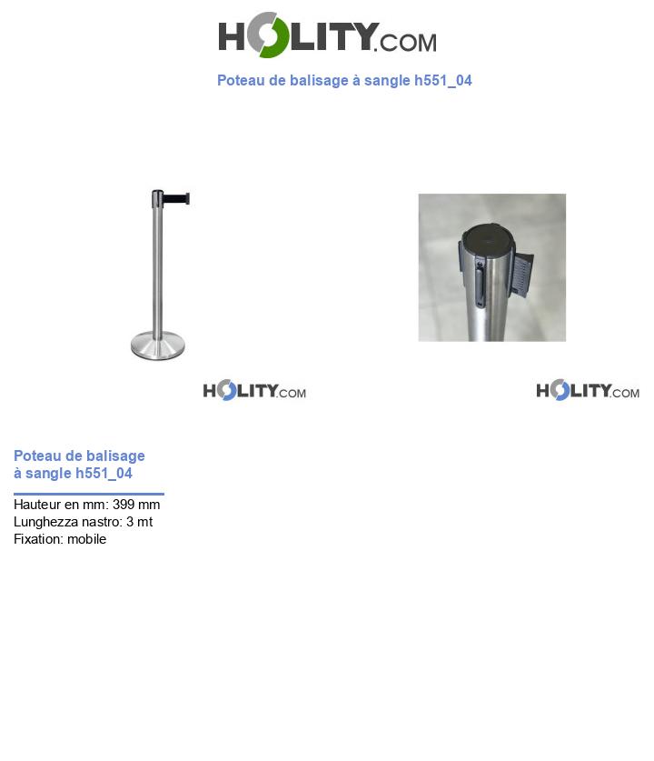 Poteau de balisage à sangle h551_04