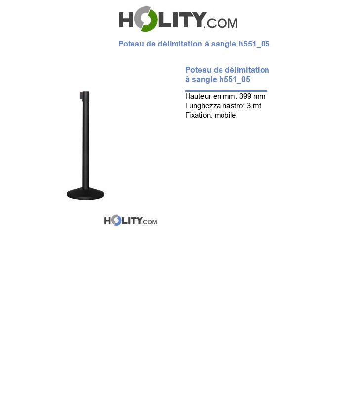 Poteau de délimitation à sangle h551_05