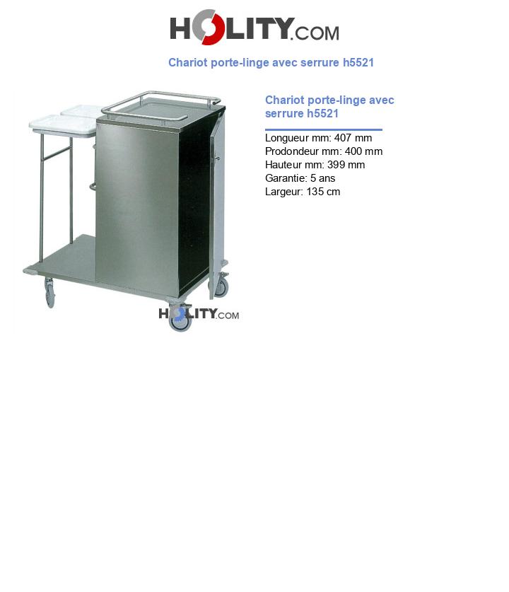 Chariot porte-linge avec serrure h5521