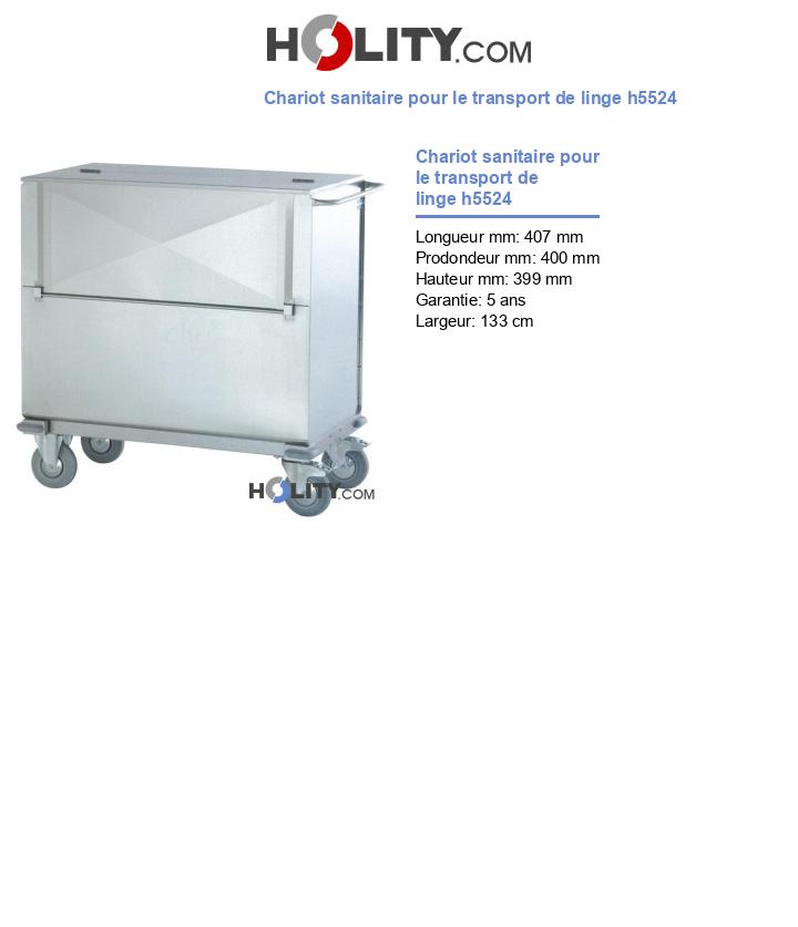 Chariot sanitaire pour le transport de linge h5524