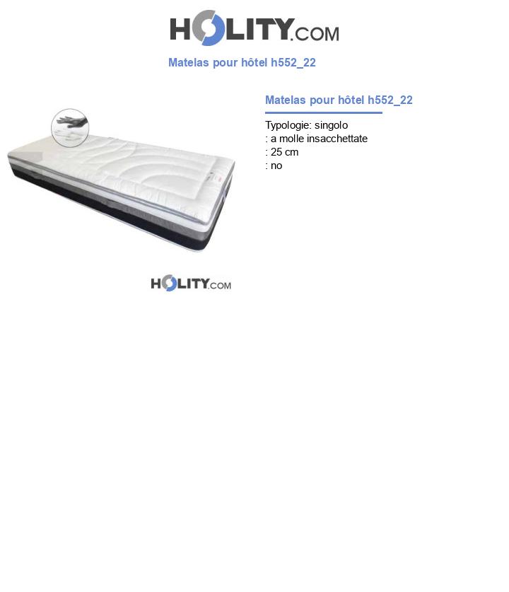 Matelas pour hôtel h552_22