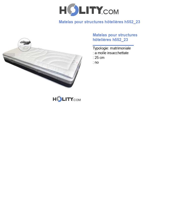 Matelas pour structures hôtelières h552_23