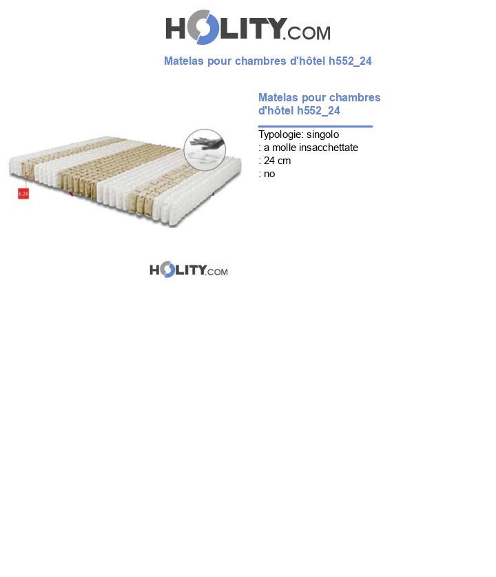 Matelas pour chambres d'hôtel h552_24