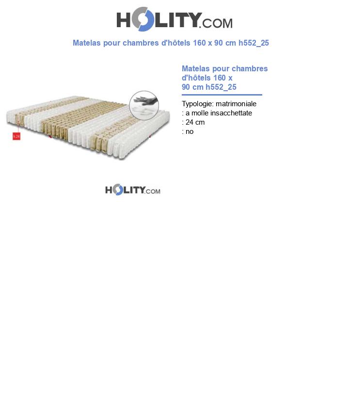 Matelas pour chambres d'hôtels 160 x 90 cm h552_25