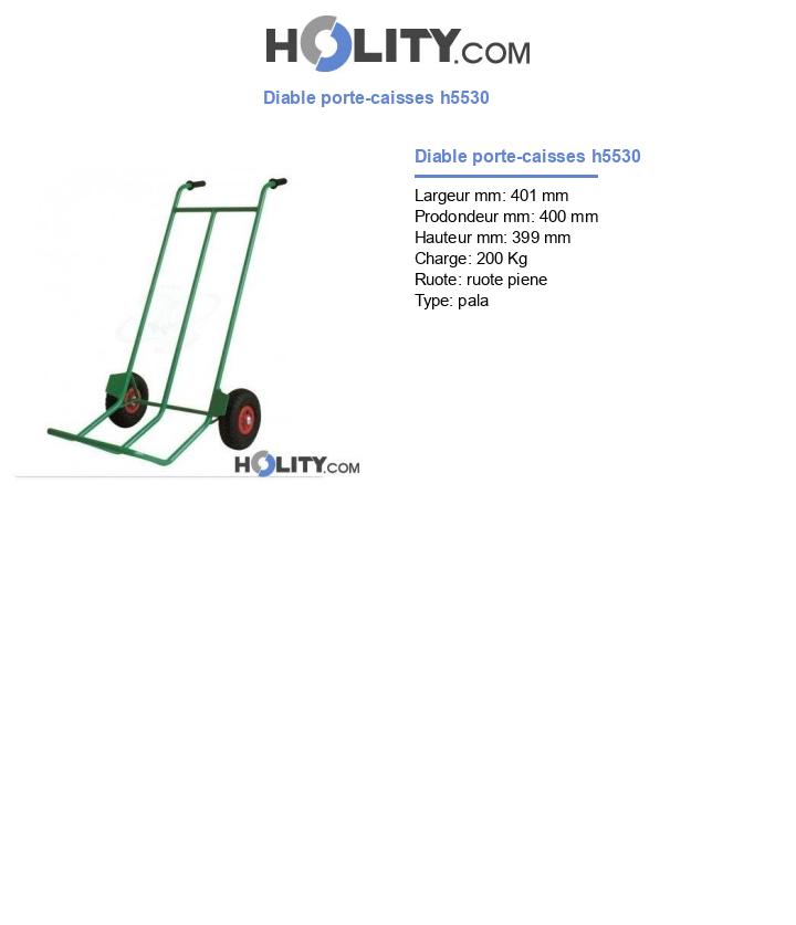Diable porte-caisses h5530