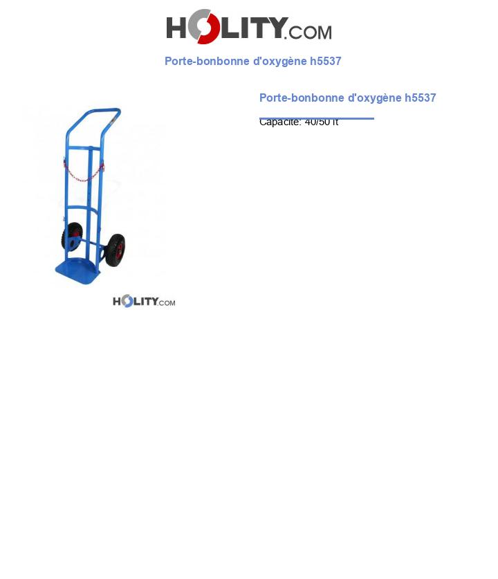 Porte-bonbonne d'oxygène h5537